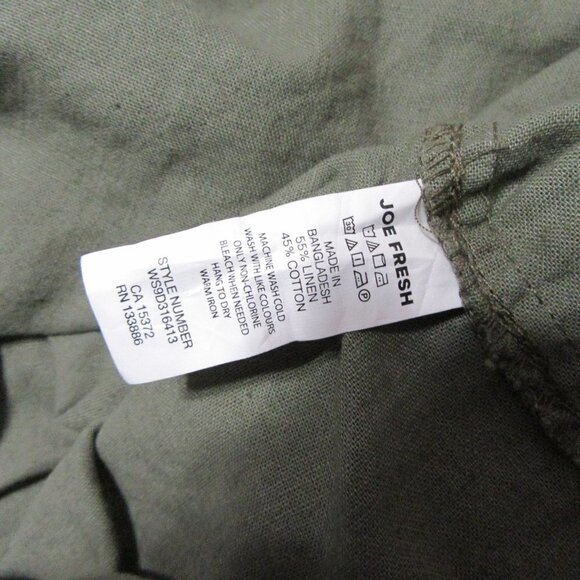 Joe Fresh Linen Khaki Green Dress - Picture 7 of 10